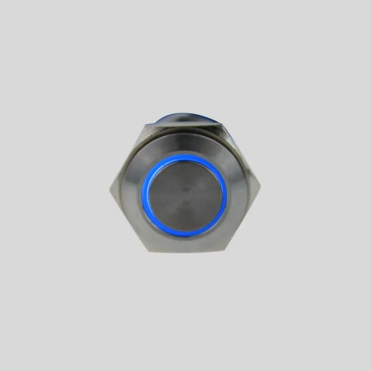 16 mm self-locking metal button with light switch  voltage 220 v current3 A250VDC waterproof rust red, yellow blue  white