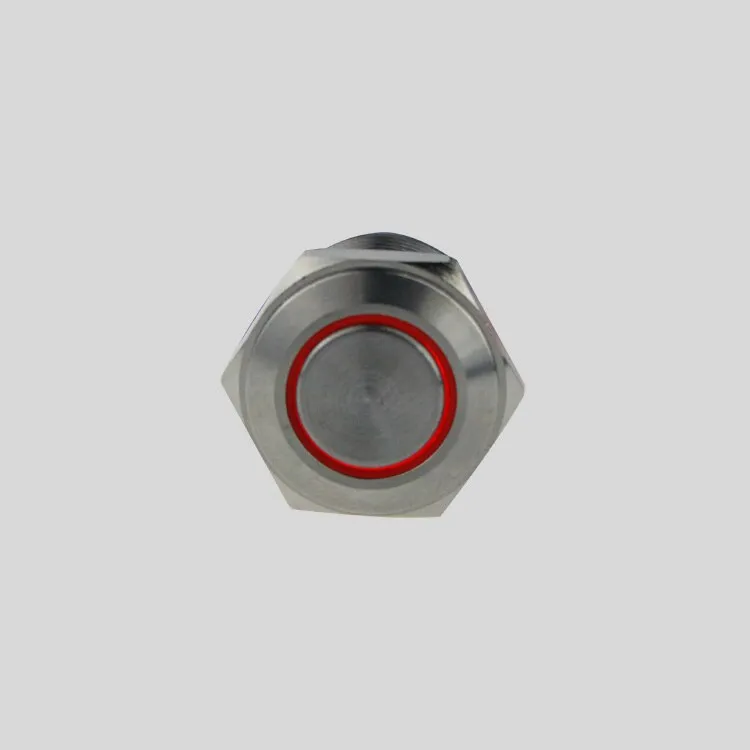 16 mm self-locking metal button with light switch  voltage 220 v current3 A250VDC waterproof rust red, yellow blue  white