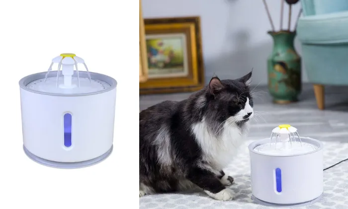 2.4L Automatic Pet Cat Water Fountain with LED Electric USB