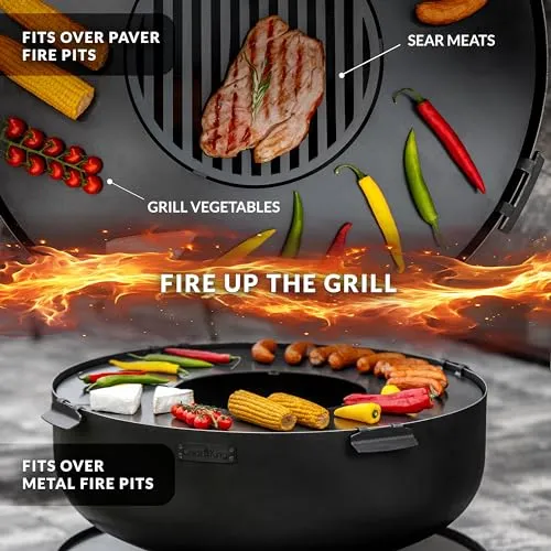 30" Cooking Grill Plate Accessory for Fire Pits and Paver Fire Pits