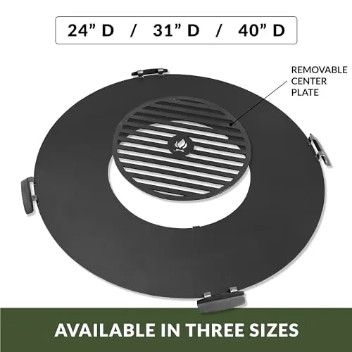 30" Cooking Grill Plate Accessory for Fire Pits and Paver Fire Pits