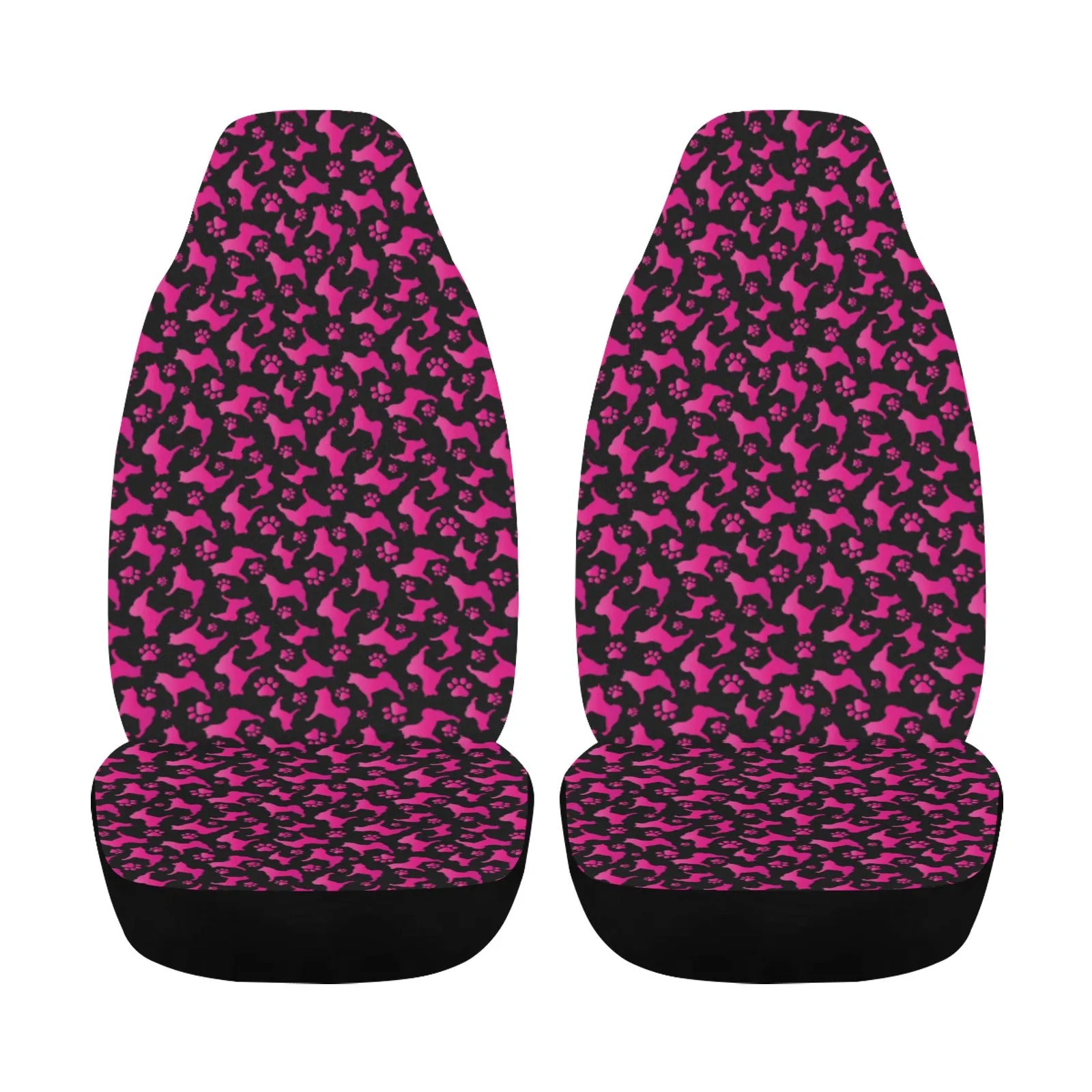 Akita Silhouette & Paw Car Seat Covers