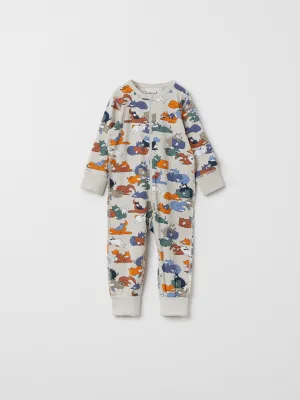 Animal Print Baby Sleepsuit