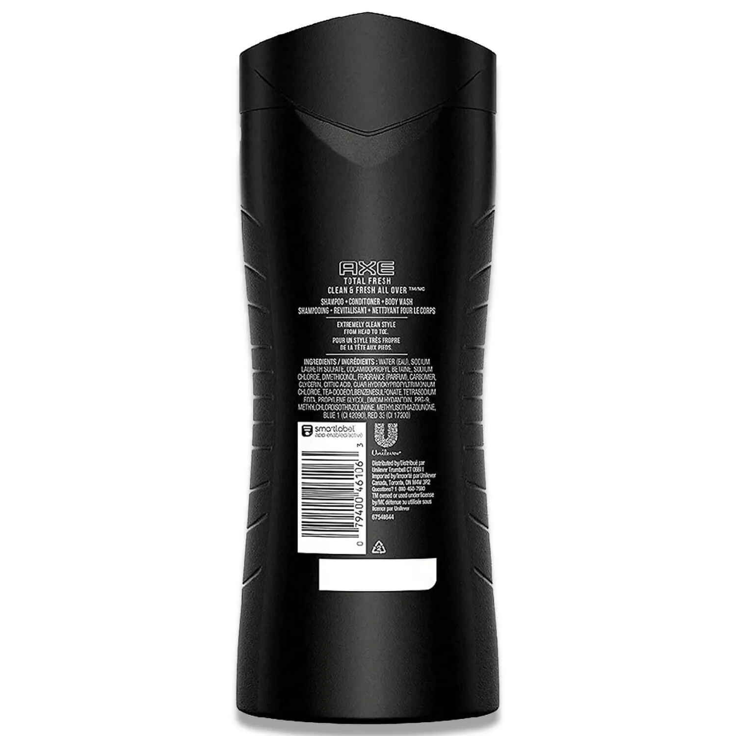 Axe - Hair 3 in 1 Total Fresh Shampoo   Conditioner   Body Wash - 16 Oz - 4 Pack