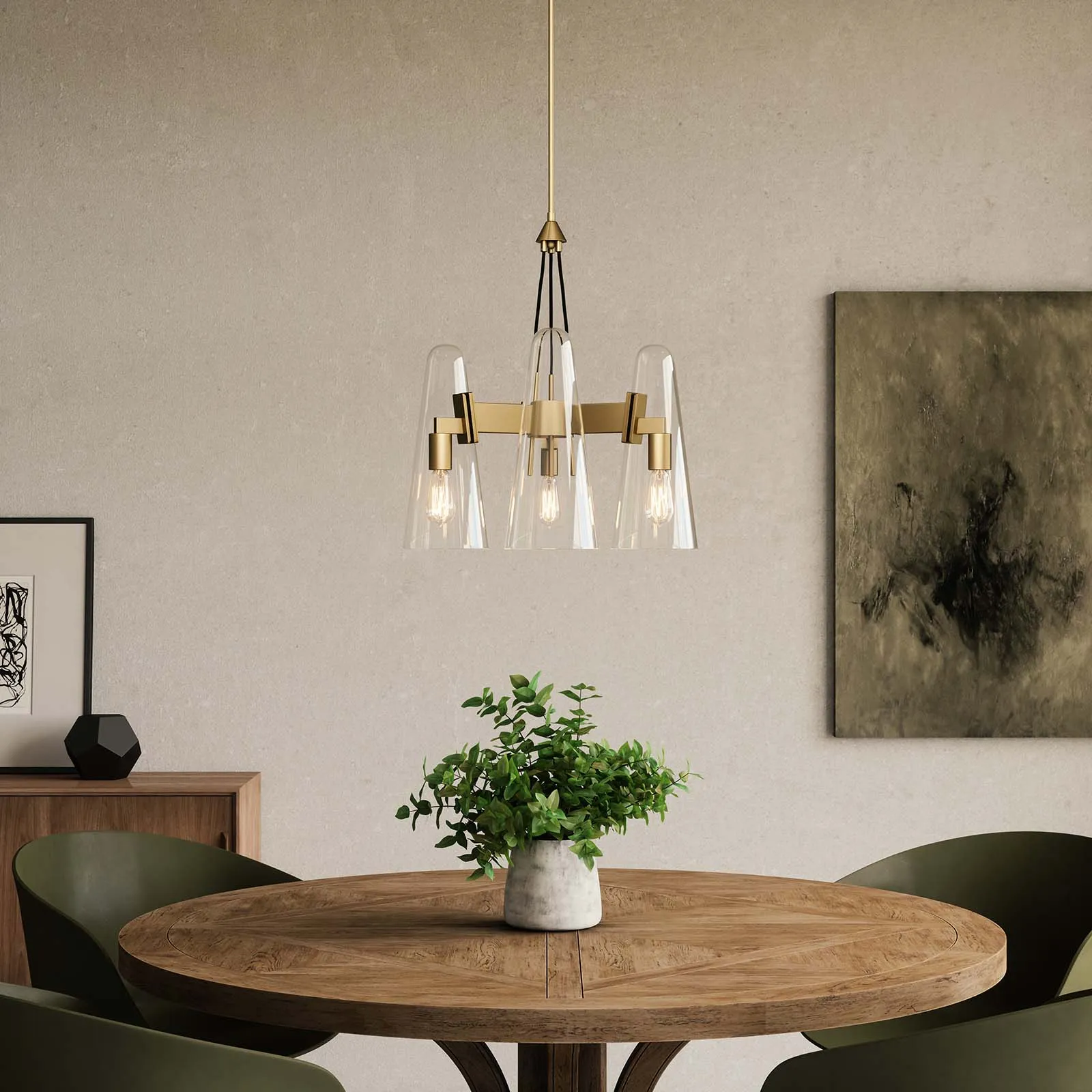 Beacon 3-Light Pendant Light by Modway