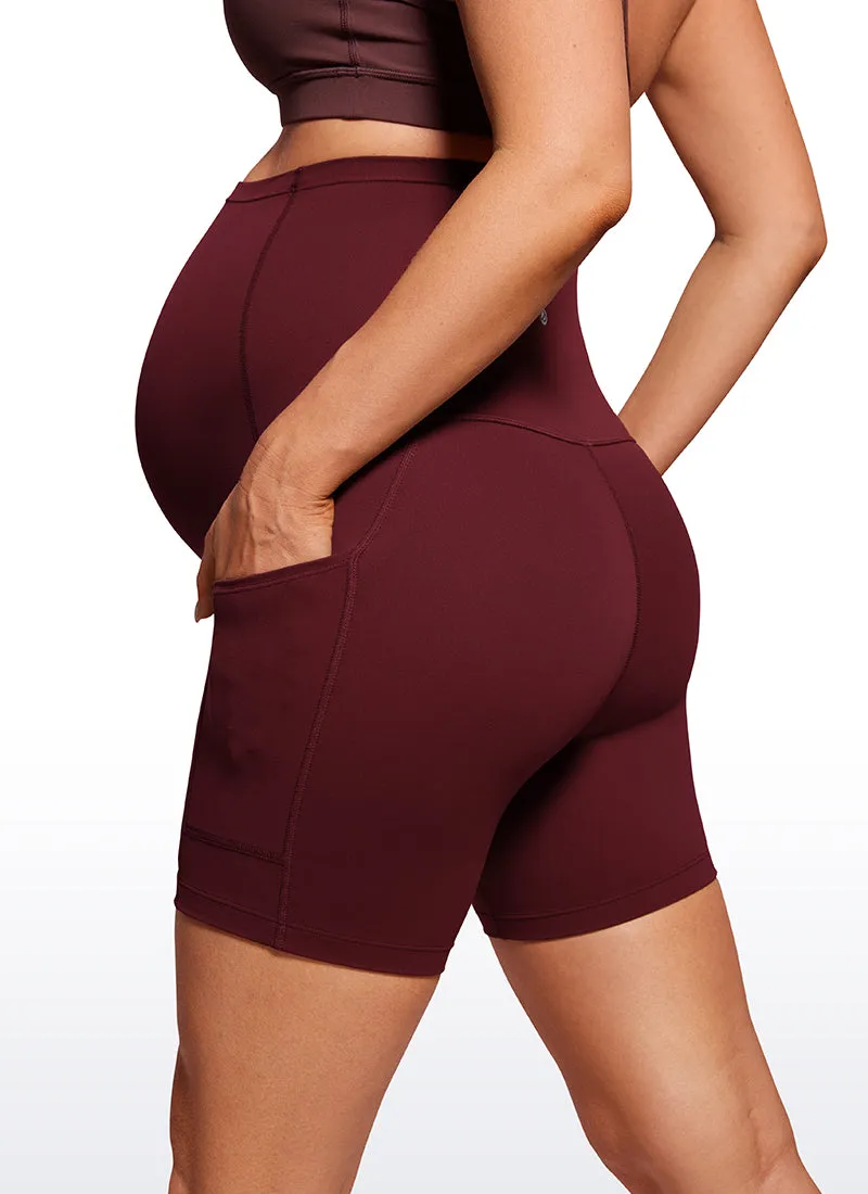 Butterluxe Maternity Pockets Shorts 5''- Super High Waist