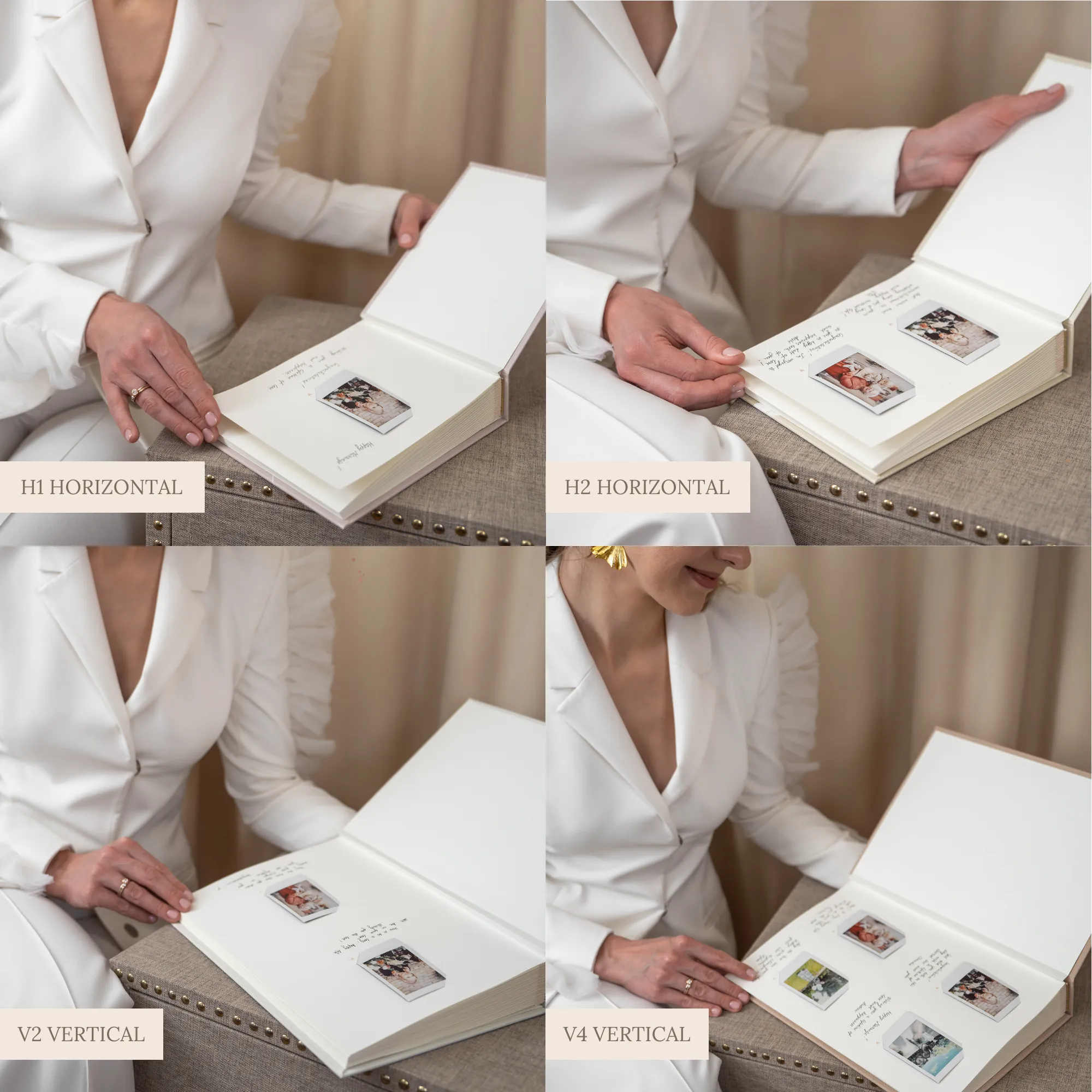 Cream   White Velour | Guest Book