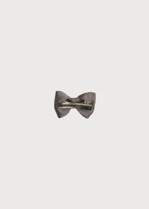 Dark Grey Small Bow Clip