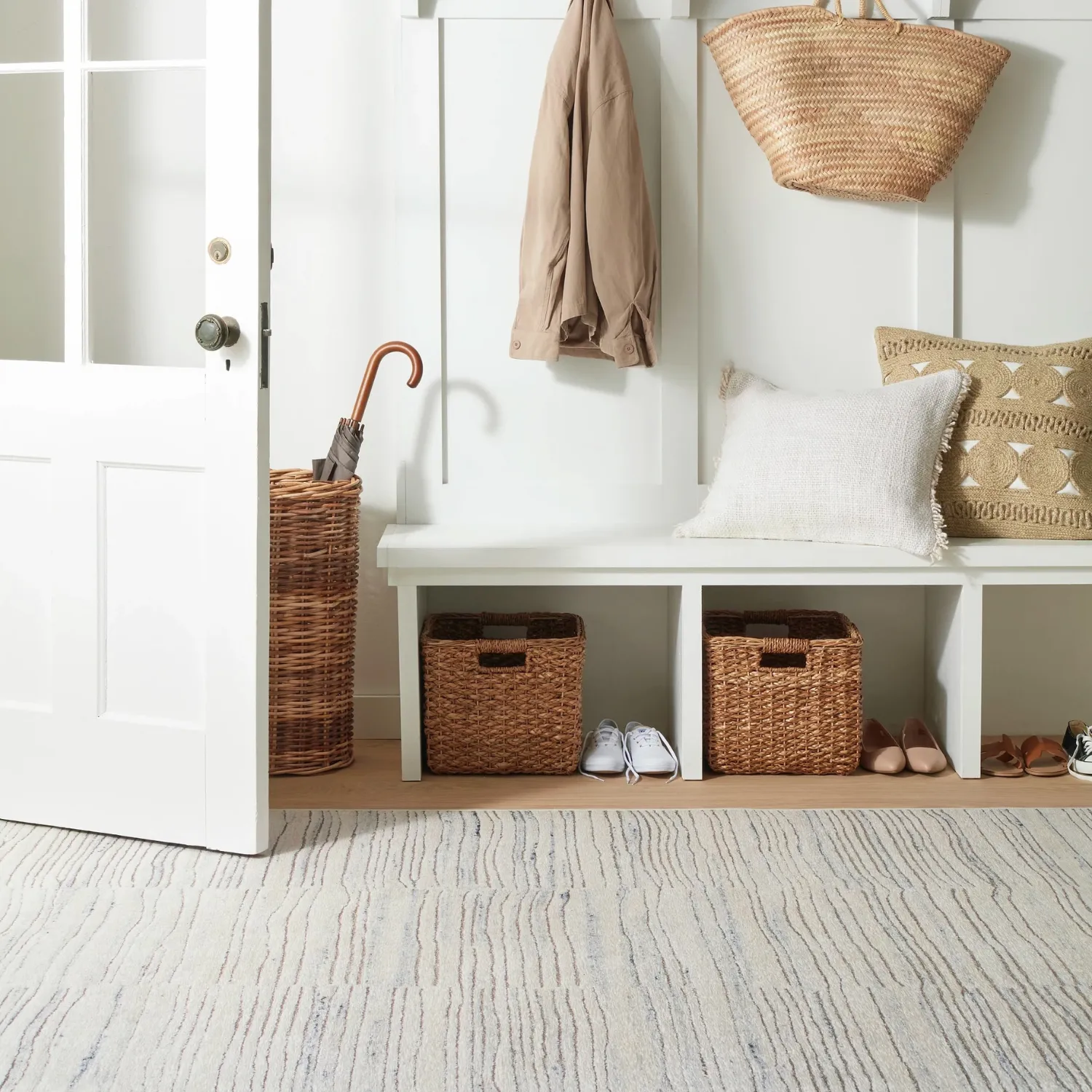 Dash & Albert Avery Oatmeal Washable Rug