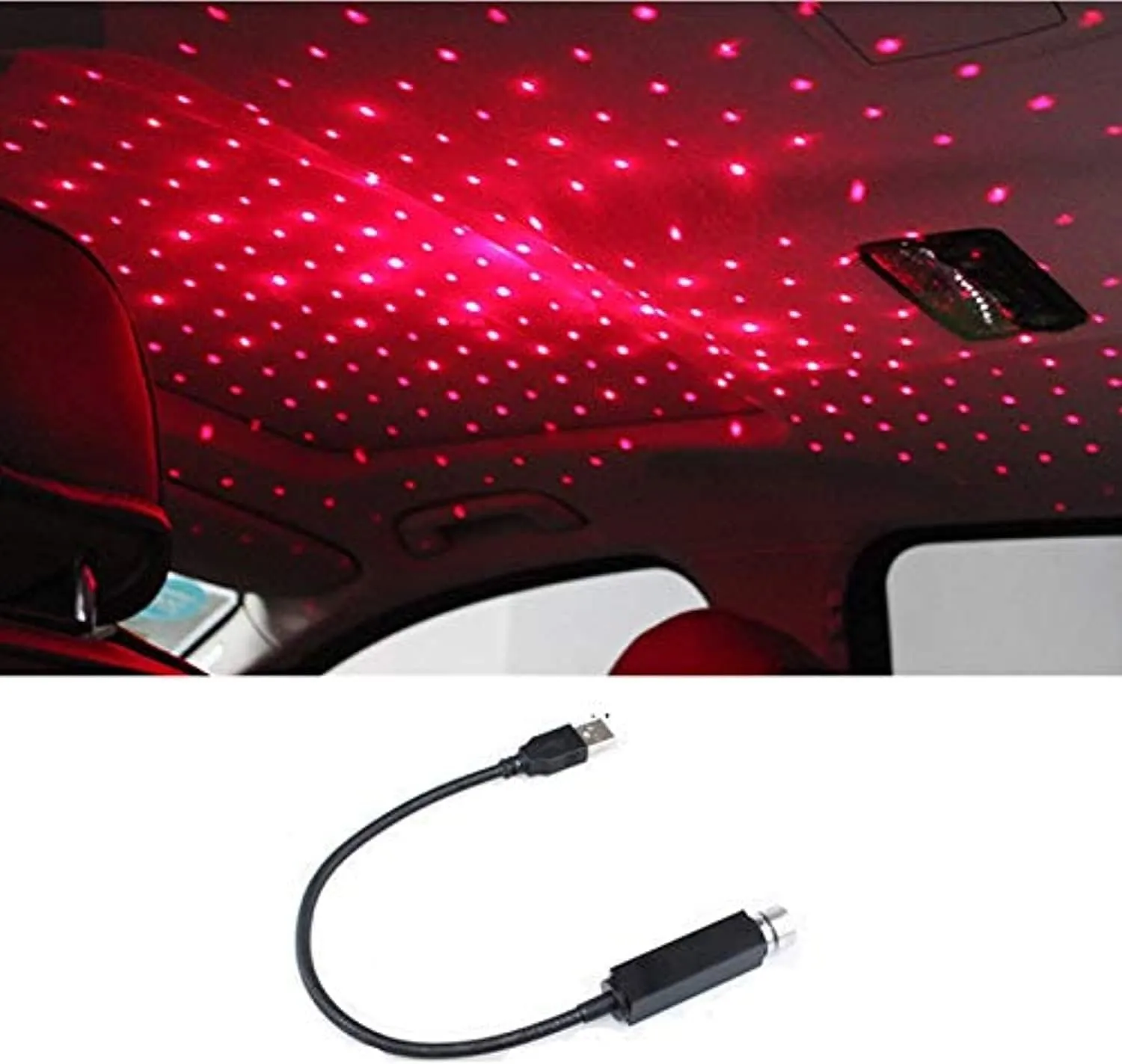 Decorative Lamp - Adjustable Usb Car Interior Light Mini Led Roof Star Night Lights