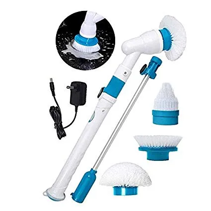 ELECTRIC POWER CLEANING SCRUBBER WITH EXTENSION HANDLE