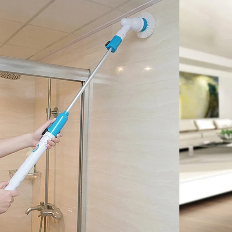 ELECTRIC POWER CLEANING SCRUBBER WITH EXTENSION HANDLE