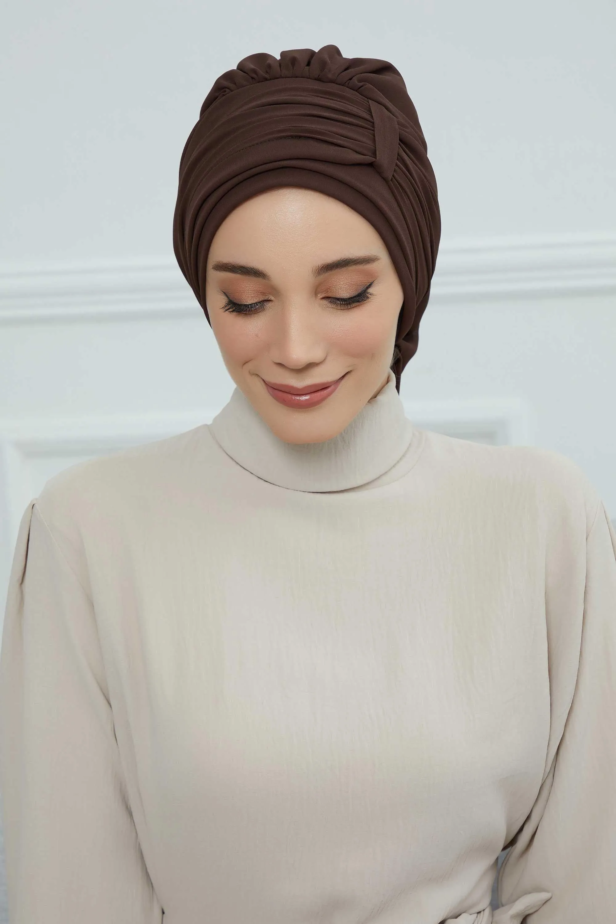 Instant Turban Chiffon Scarf Head Turbans For Women Headwear Stylish Elegant Design,HT-107