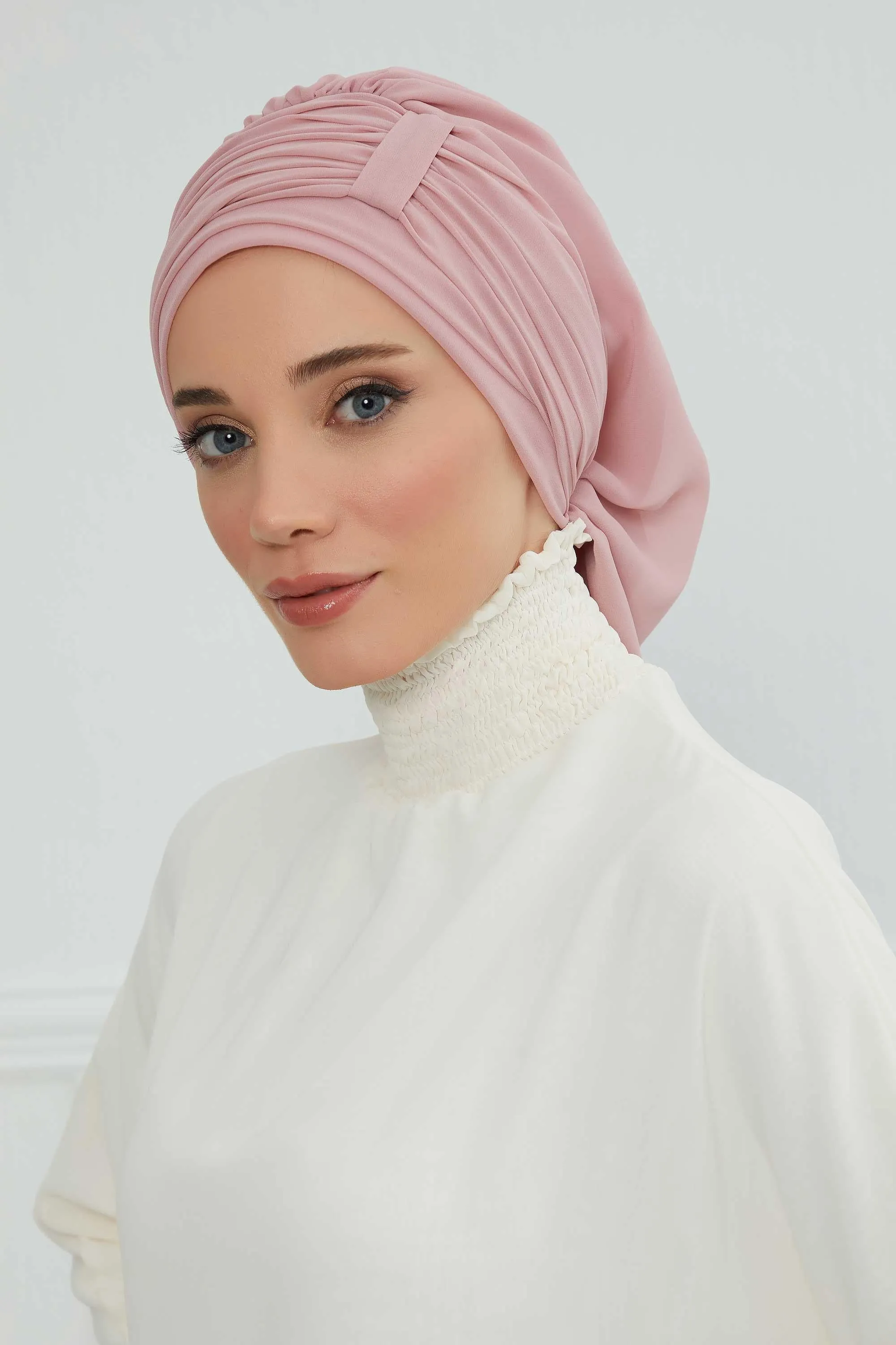 Instant Turban Chiffon Scarf Head Turbans For Women Headwear Stylish Elegant Design,HT-107