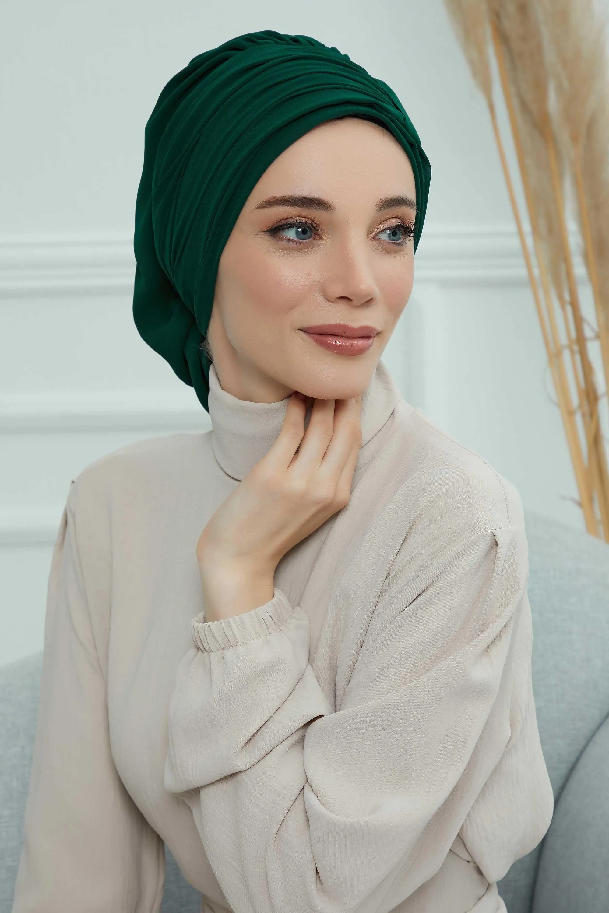 Instant Turban Chiffon Scarf Head Turbans For Women Headwear Stylish Elegant Design,HT-107