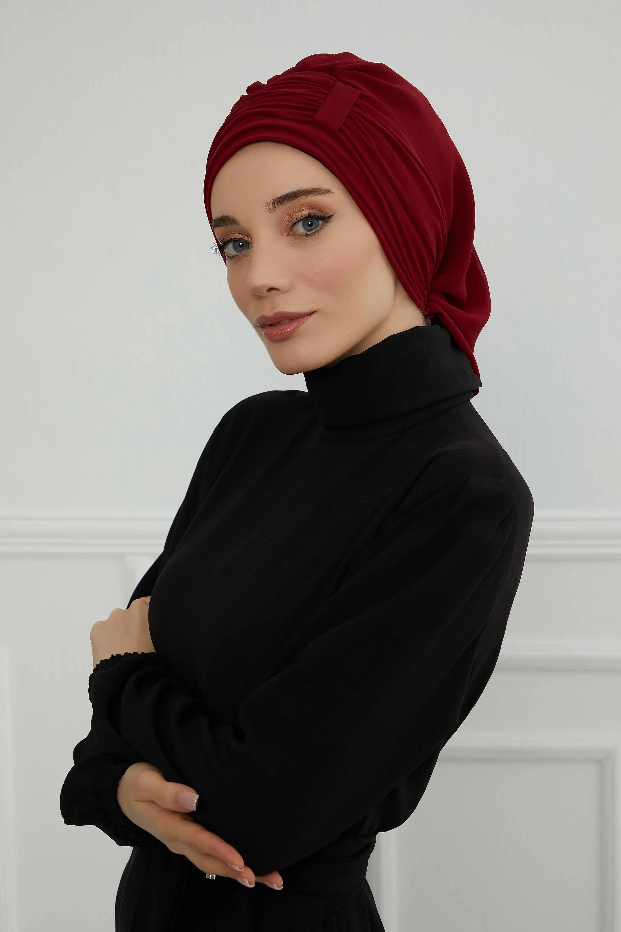 Instant Turban Chiffon Scarf Head Turbans For Women Headwear Stylish Elegant Design,HT-107