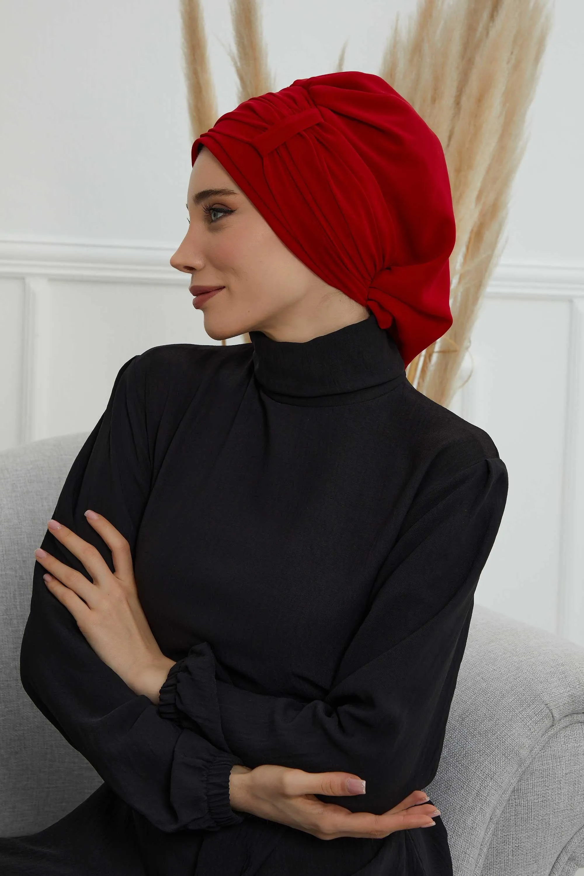 Instant Turban Chiffon Scarf Head Turbans For Women Headwear Stylish Elegant Design,HT-107