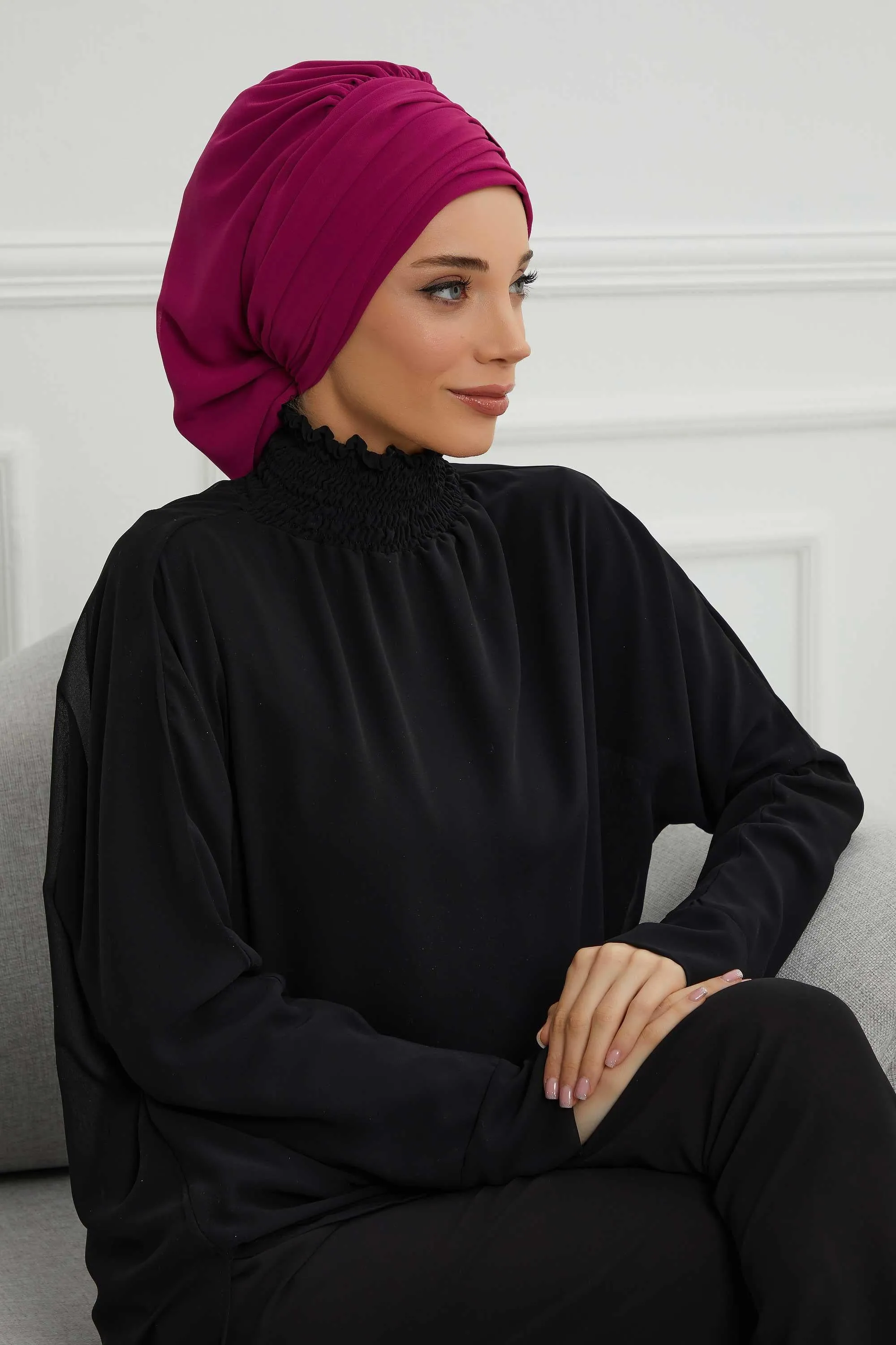 Instant Turban Chiffon Scarf Head Turbans For Women Headwear Stylish Elegant Design,HT-107