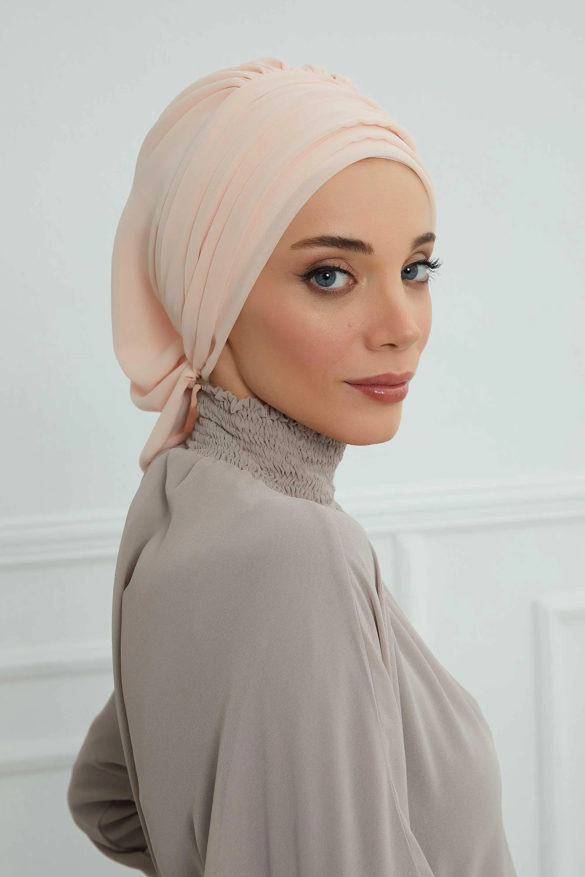 Instant Turban Chiffon Scarf Head Turbans For Women Headwear Stylish Elegant Design,HT-107