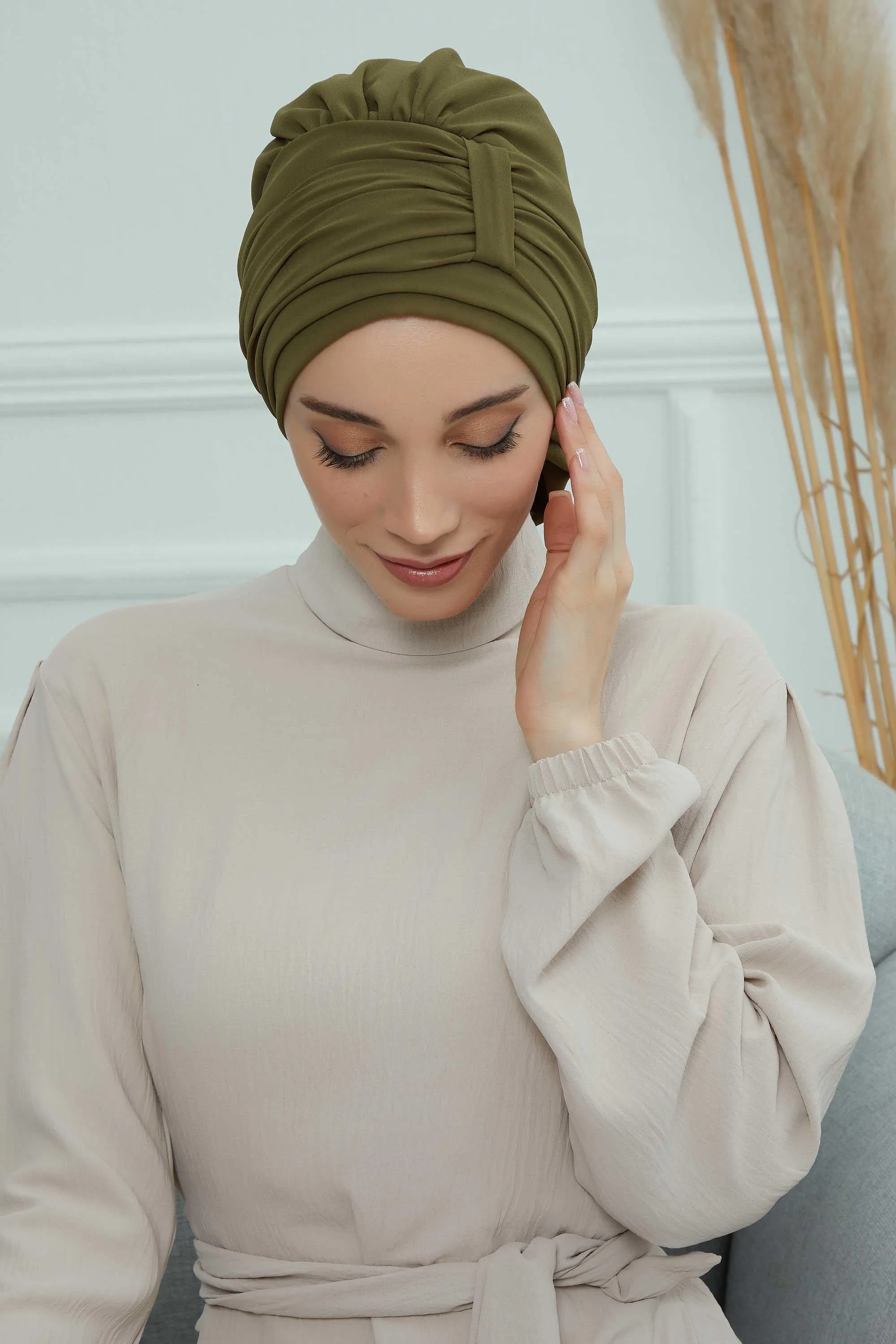 Instant Turban Chiffon Scarf Head Turbans For Women Headwear Stylish Elegant Design,HT-107