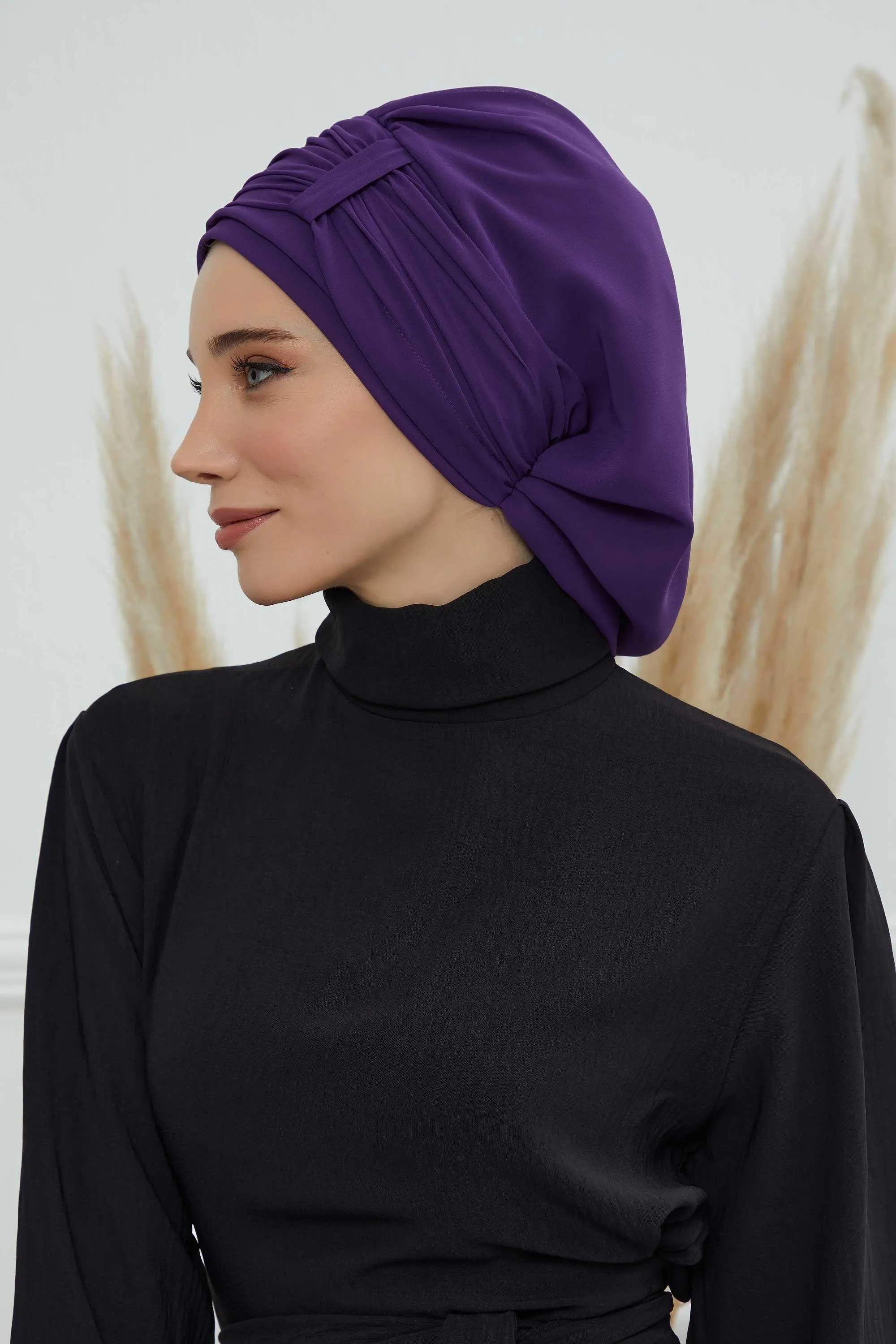 Instant Turban Chiffon Scarf Head Turbans For Women Headwear Stylish Elegant Design,HT-107