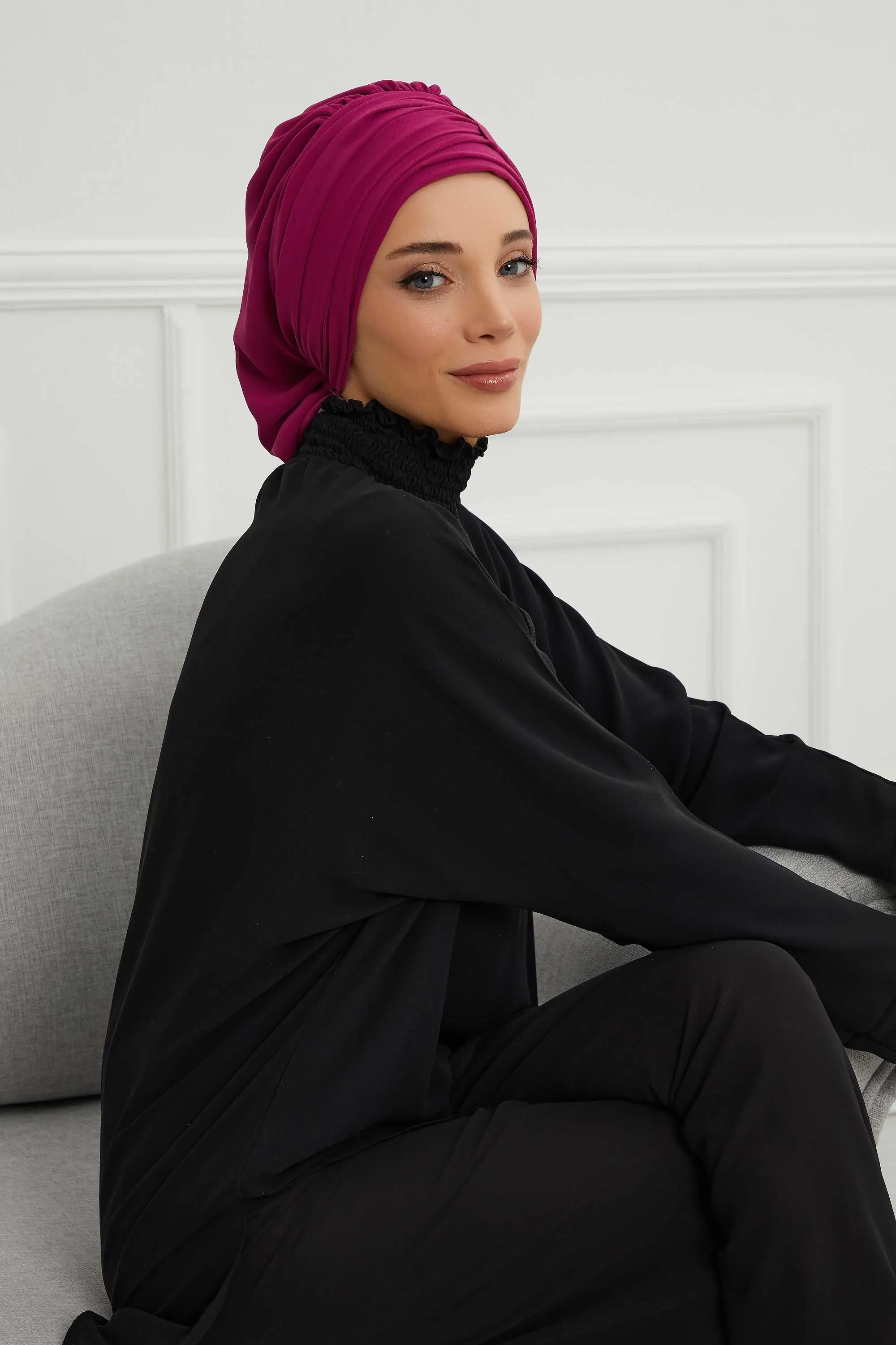 Instant Turban Chiffon Scarf Head Turbans For Women Headwear Stylish Elegant Design,HT-107