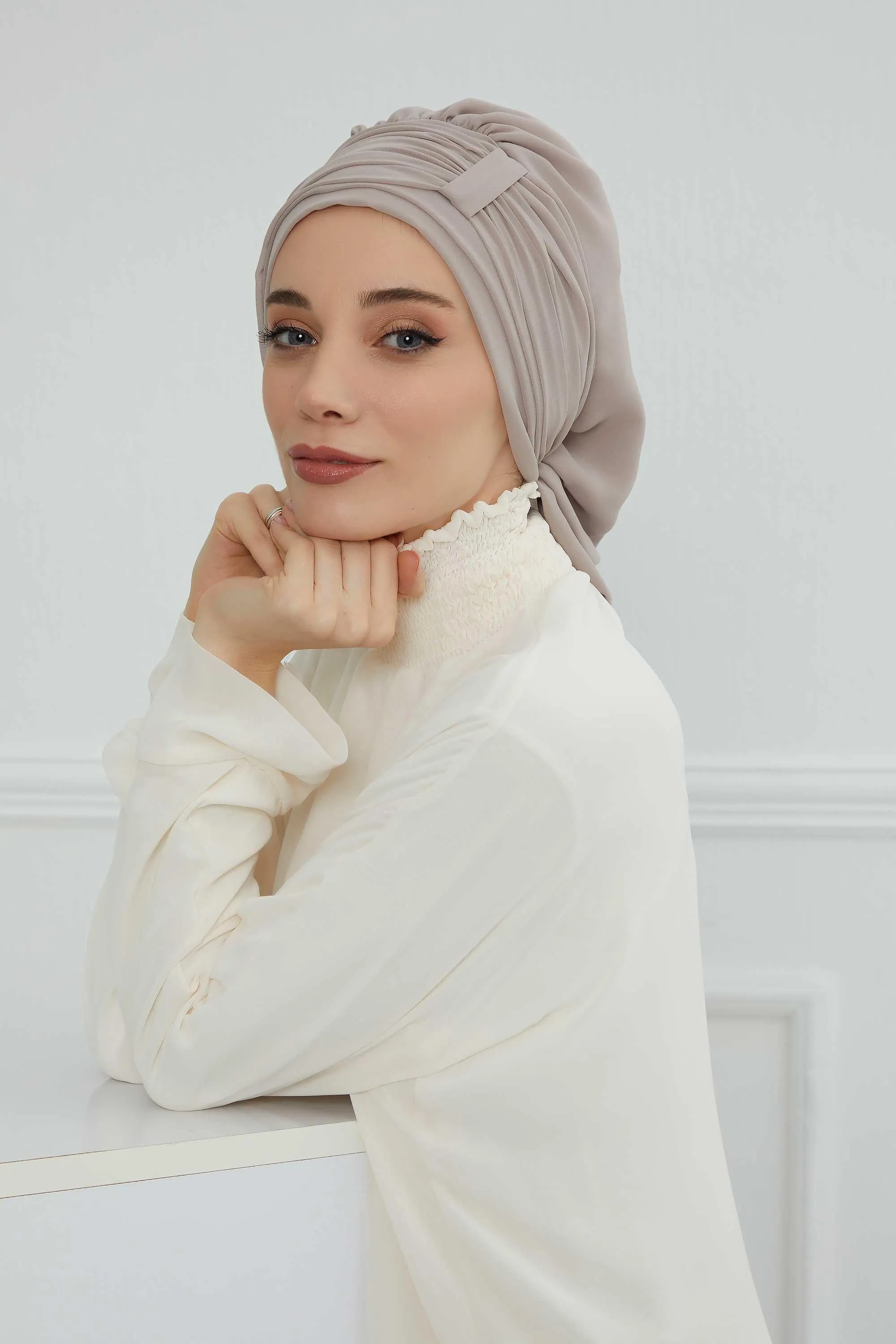 Instant Turban Chiffon Scarf Head Turbans For Women Headwear Stylish Elegant Design,HT-107