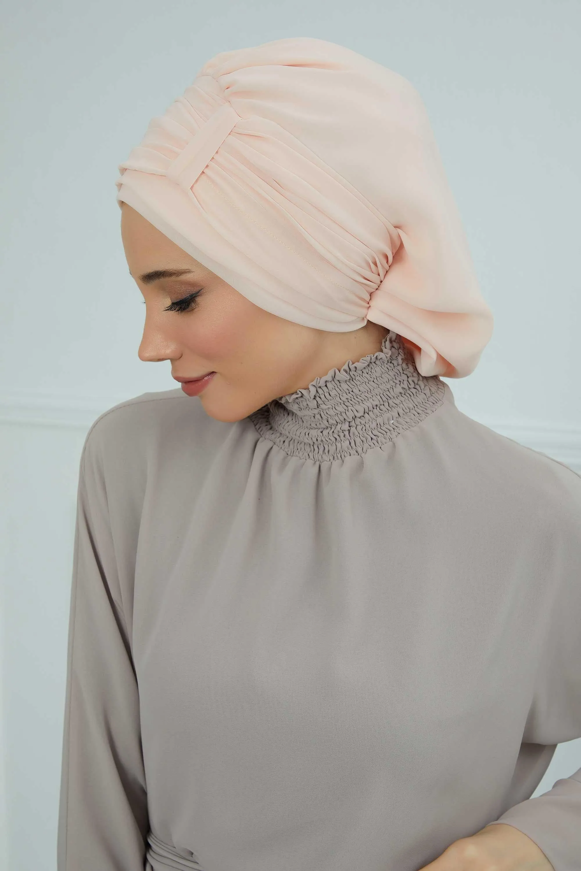 Instant Turban Chiffon Scarf Head Turbans For Women Headwear Stylish Elegant Design,HT-107