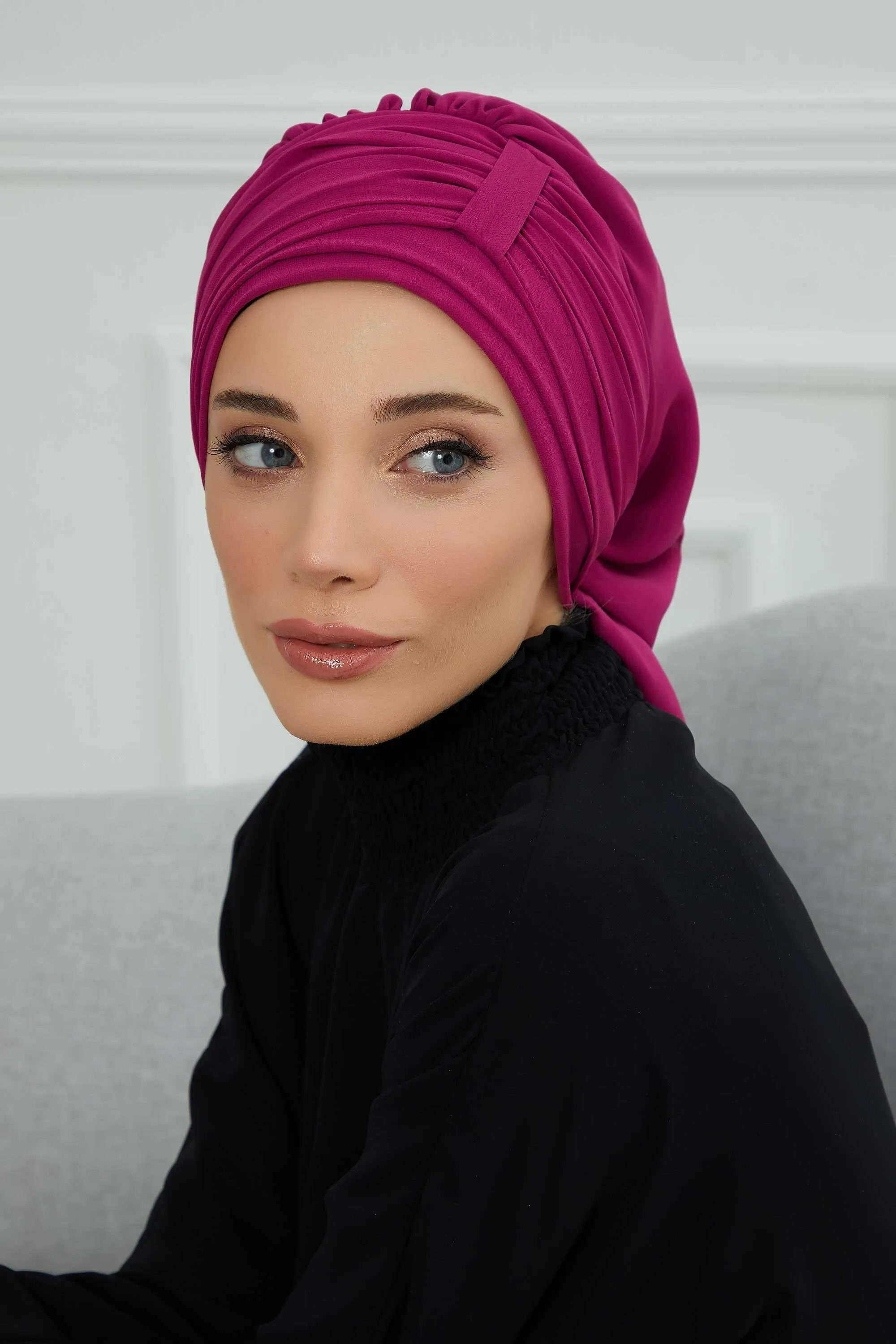 Instant Turban Chiffon Scarf Head Turbans For Women Headwear Stylish Elegant Design,HT-107