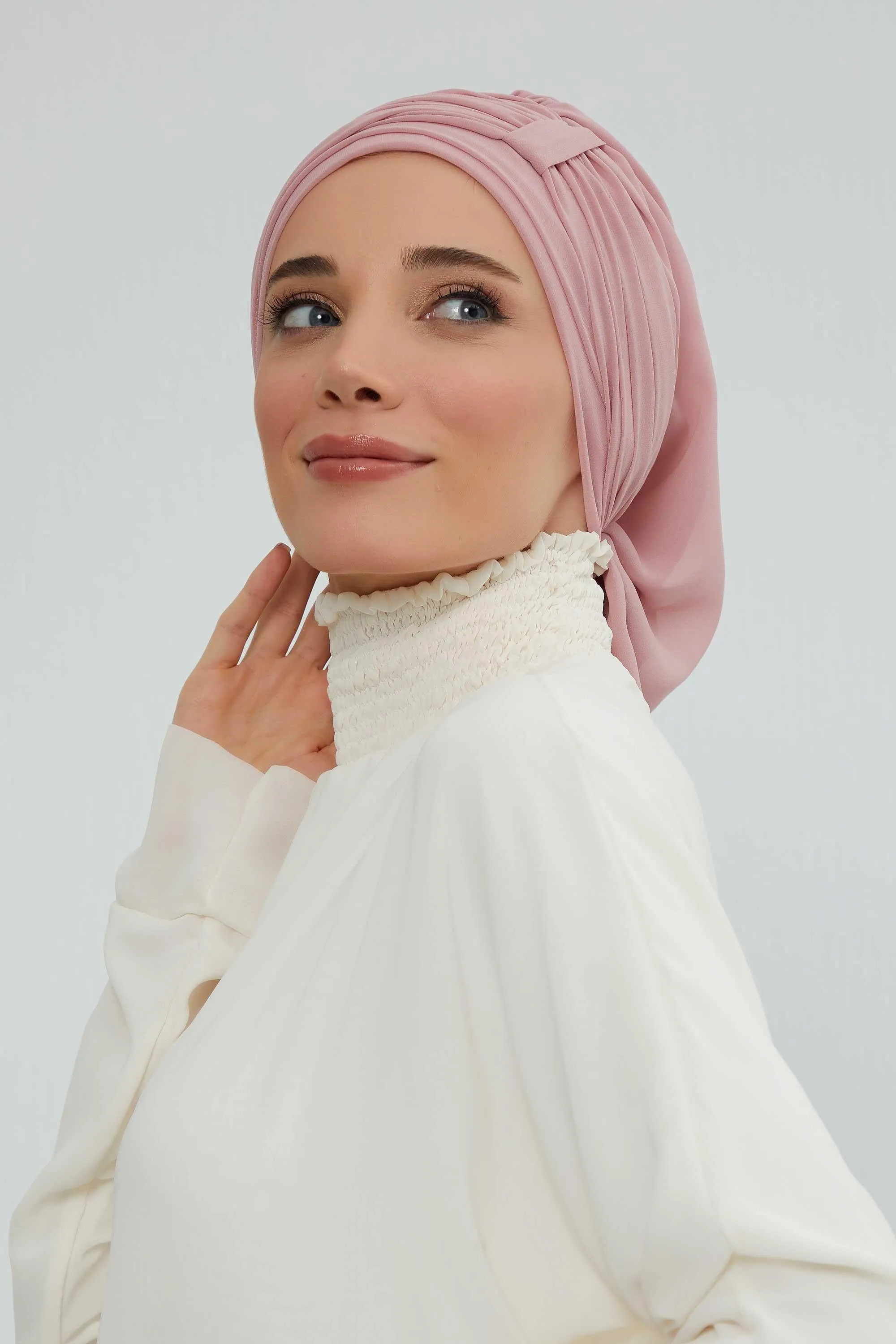 Instant Turban Chiffon Scarf Head Turbans For Women Headwear Stylish Elegant Design,HT-107