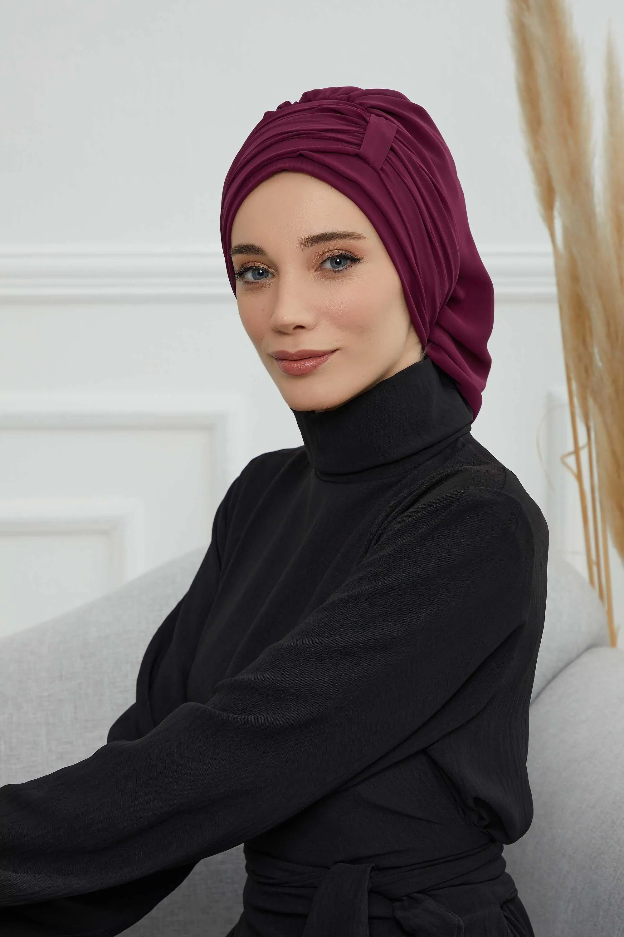 Instant Turban Chiffon Scarf Head Turbans For Women Headwear Stylish Elegant Design,HT-107