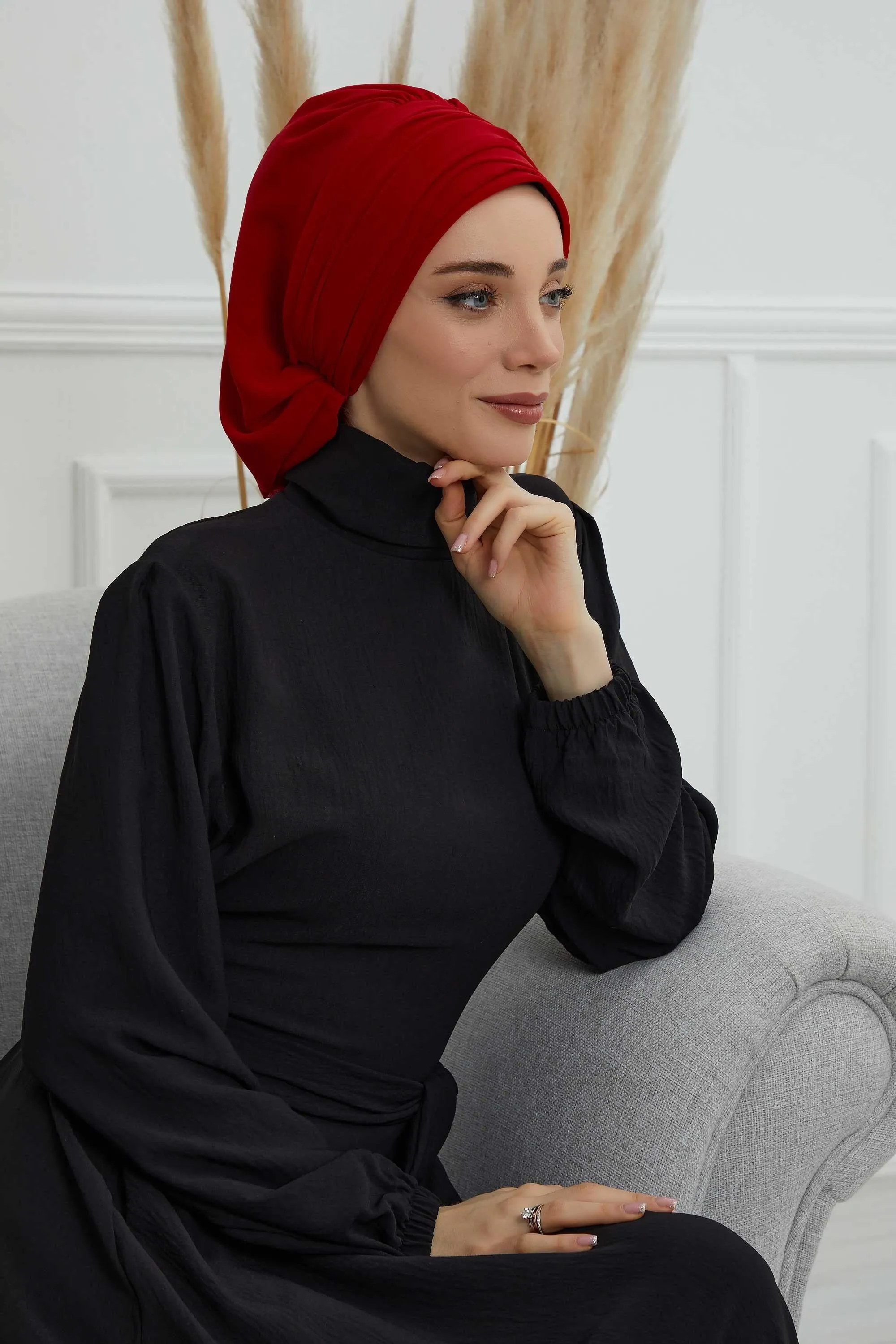 Instant Turban Chiffon Scarf Head Turbans For Women Headwear Stylish Elegant Design,HT-107