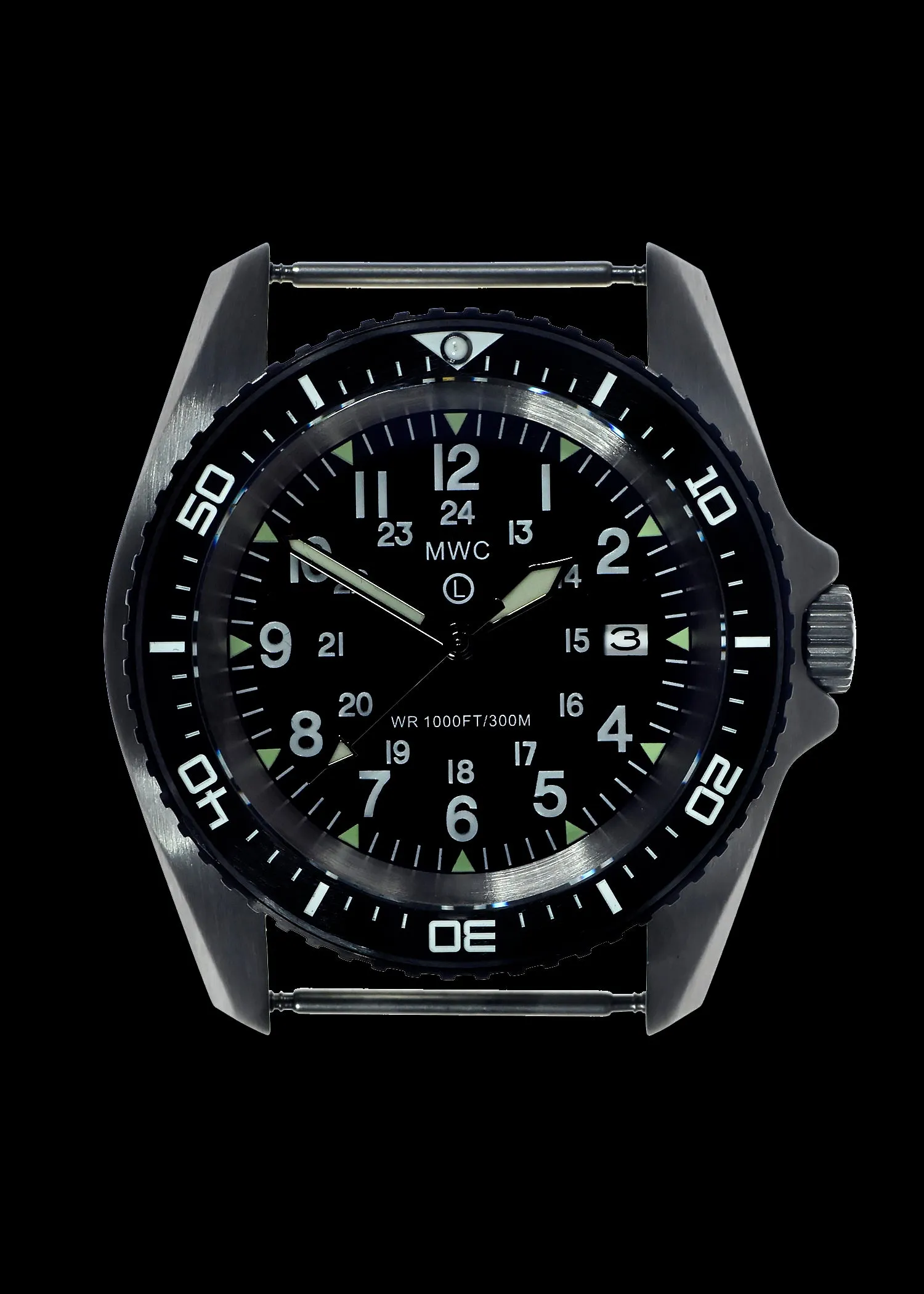 Military Divers Watch Stainless Steel (Automatic) 12/24 Hour Dial with Sapphire Crystal and Ceramic Bezel