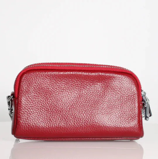 Minx Dial Up Winter Red Leather Bag