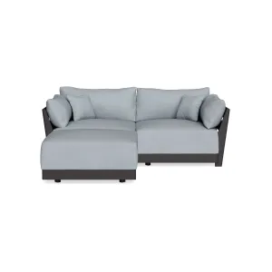 Modular Bondi Black 2-Seater Sectional in Ash | Memory Foam Blend