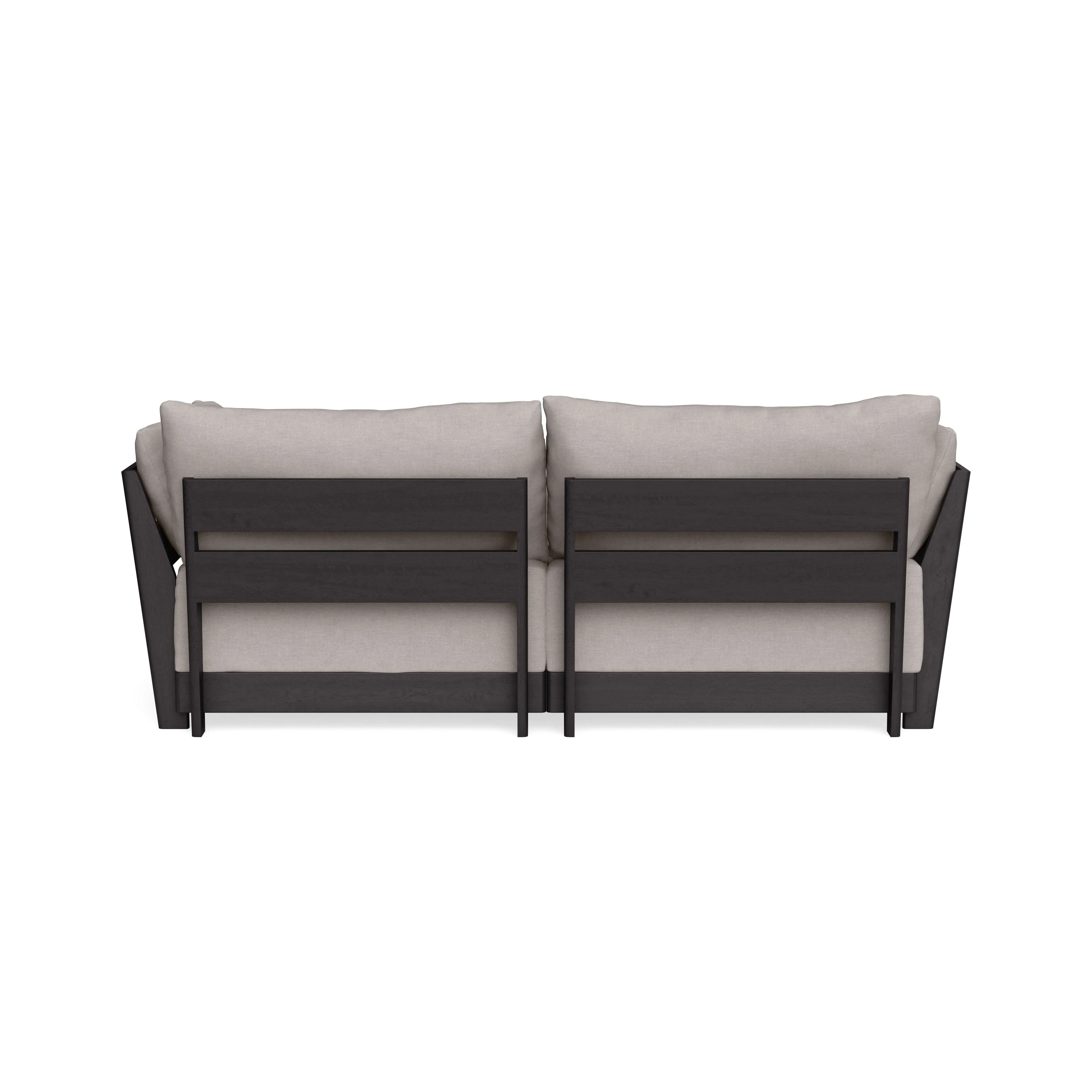 Modular Bondi Black 2-Seater Sectional in Cloud | Memory Foam Blend