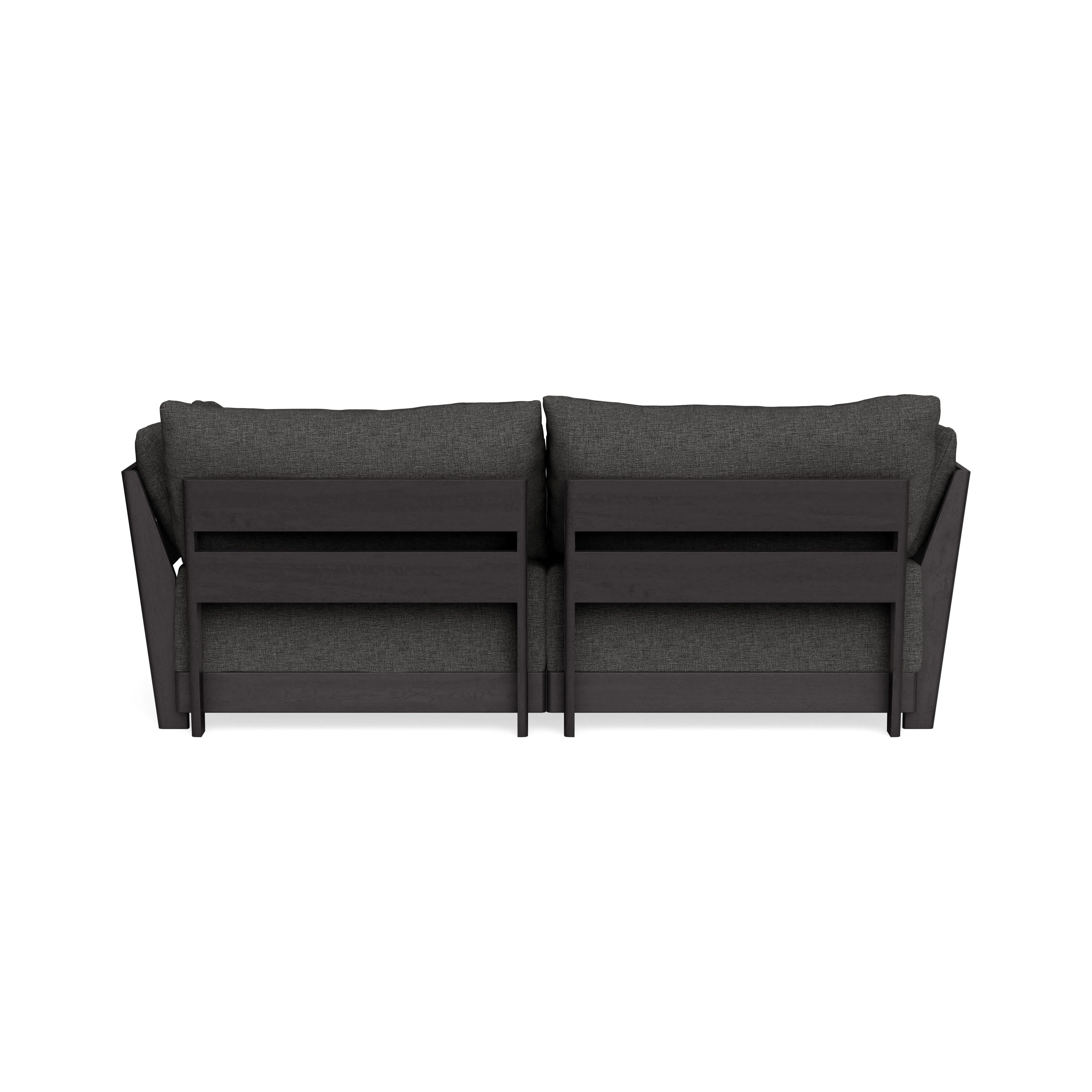 Modular Bondi Black 2-Seater Sectional in Graphite | Memory Foam Blend