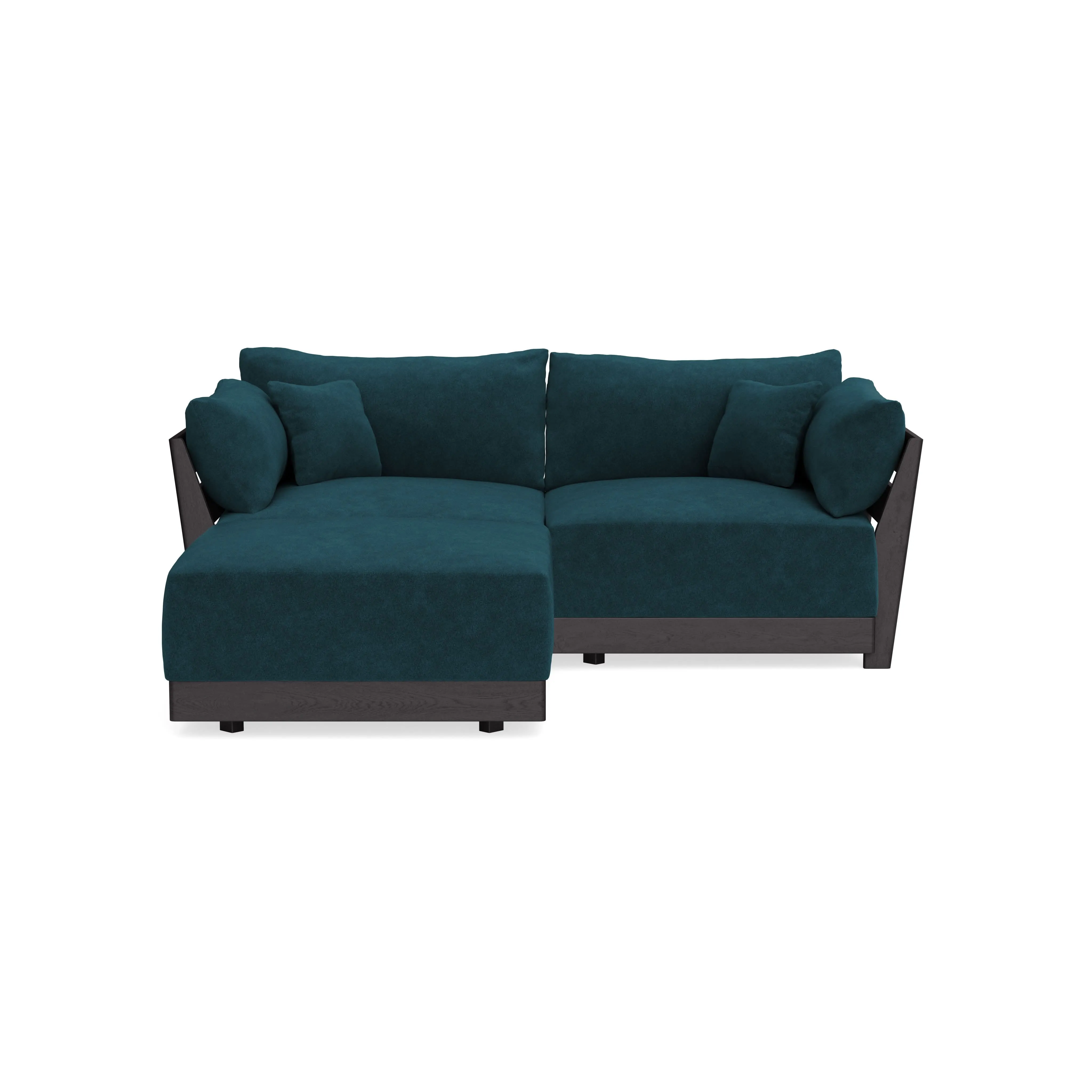 Modular Bondi Black 2-Seater Sectional in Indigo | Classic Blend