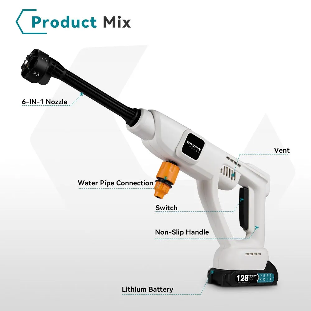 ONEVAN 2000W 100Bar Electric Cordless High Pressure Car Washer | For Makita 18V Battery