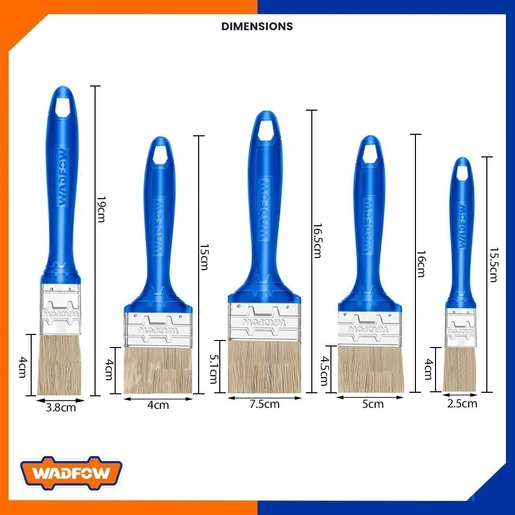 Set of 8pcs Bristle oil Based Paint Brush Set with Plastic Handle WPB1981