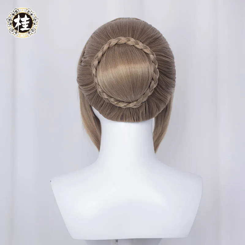 The Combat Maid Series ♥ Heart Cosplay Wig 35cm Light brown Updo Hair