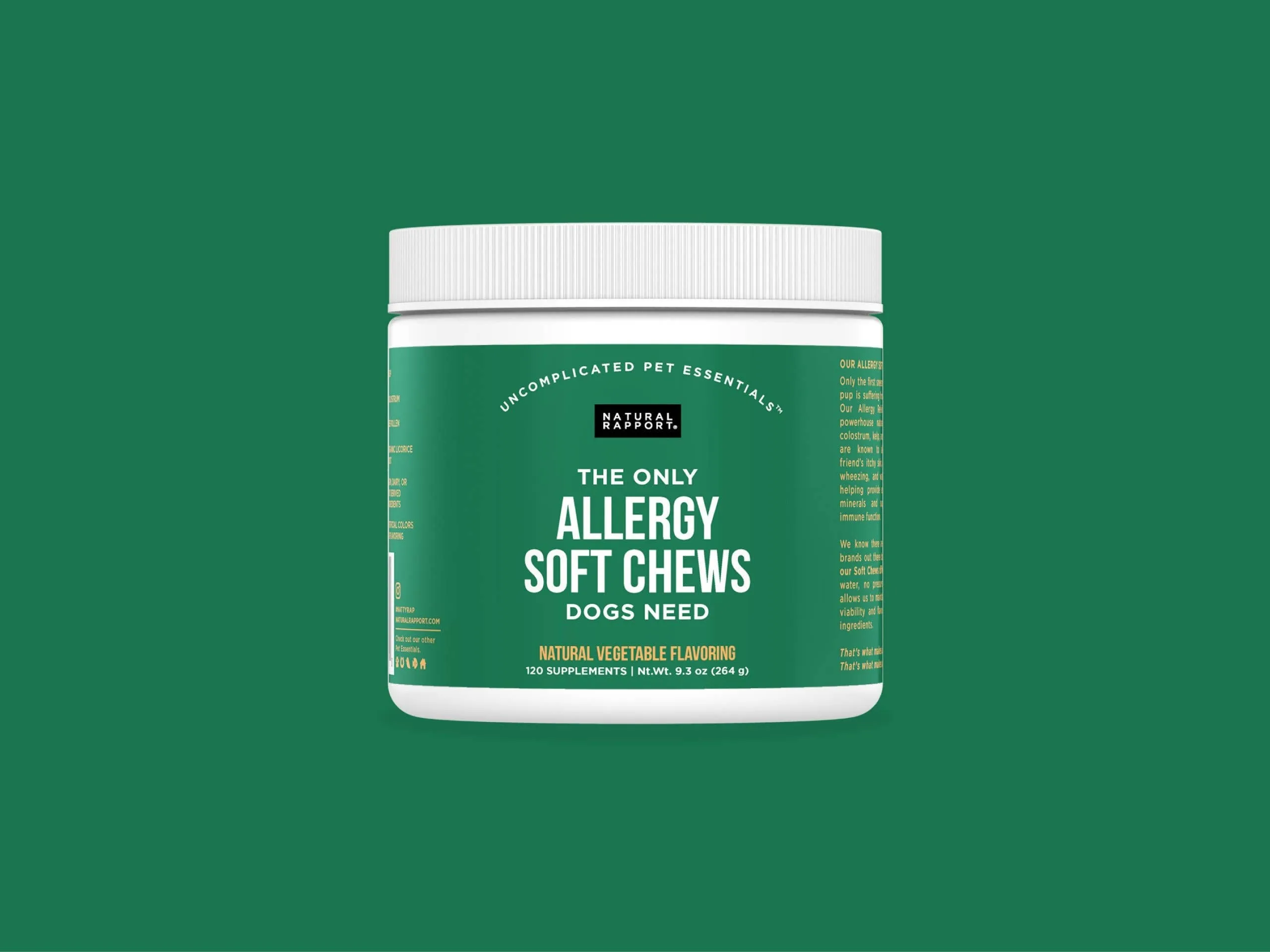 The Only Allergy Soft Chews Dogs Needs: 12 count pouch