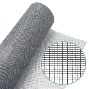 WRS Grey Fiberglass Window Screen Mesh 48" x 100' Roll